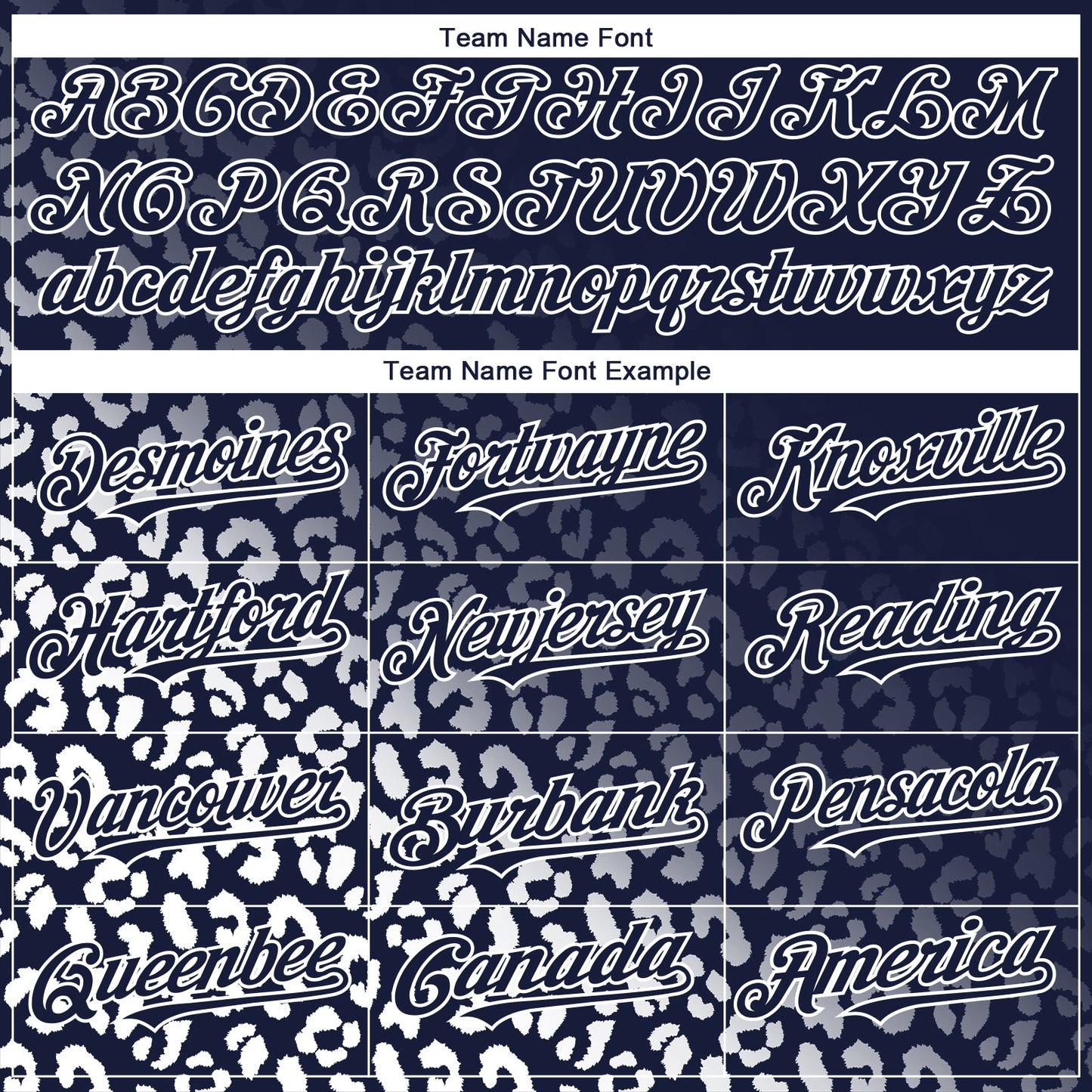 Custom Navy White 3D Pattern Design Leopard Print Fade Fashion Authentic Baseball Jersey - Sky-Custom