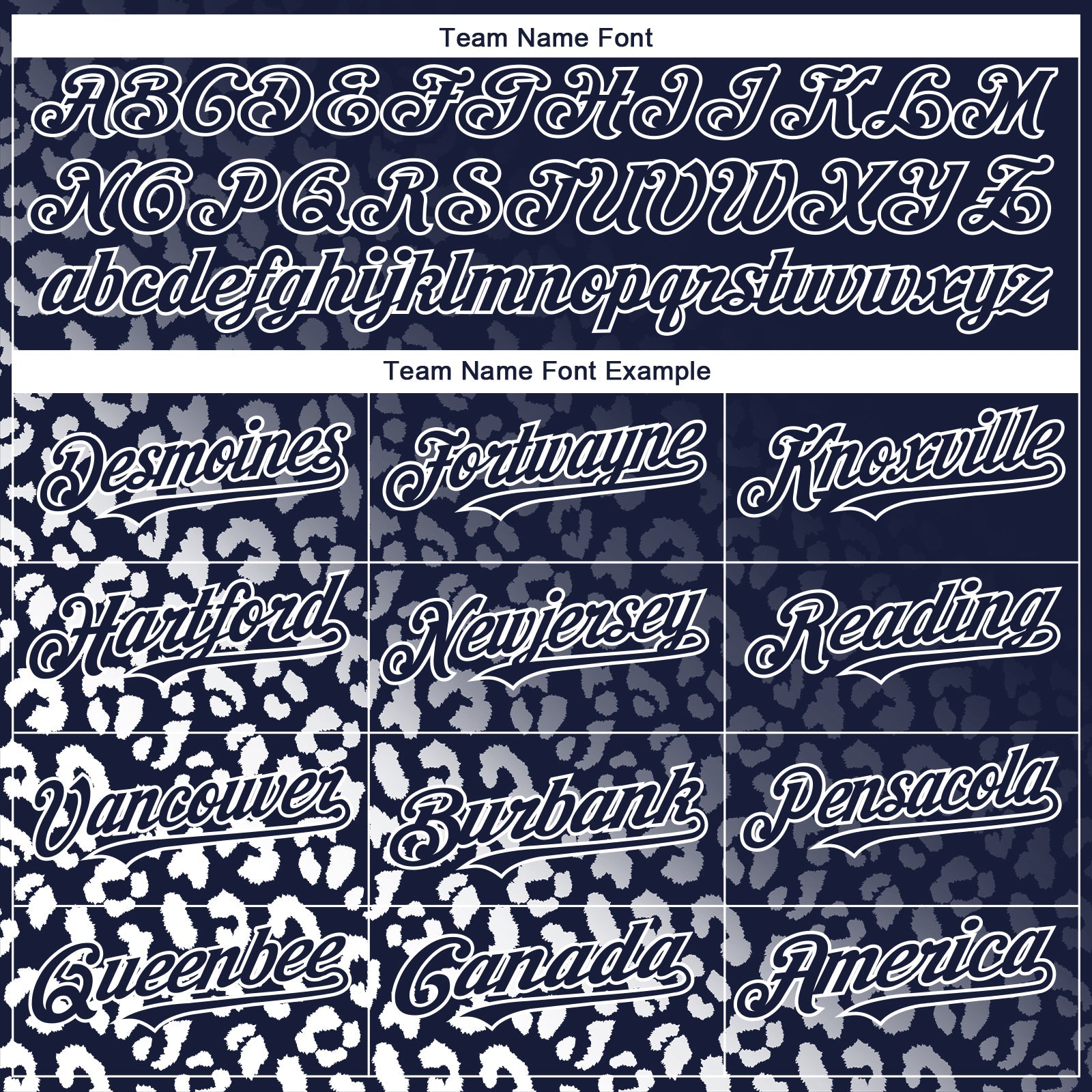 Custom Navy White 3D Pattern Design Leopard Print Fade Fashion Authentic Baseball Jersey - Sky-Custom