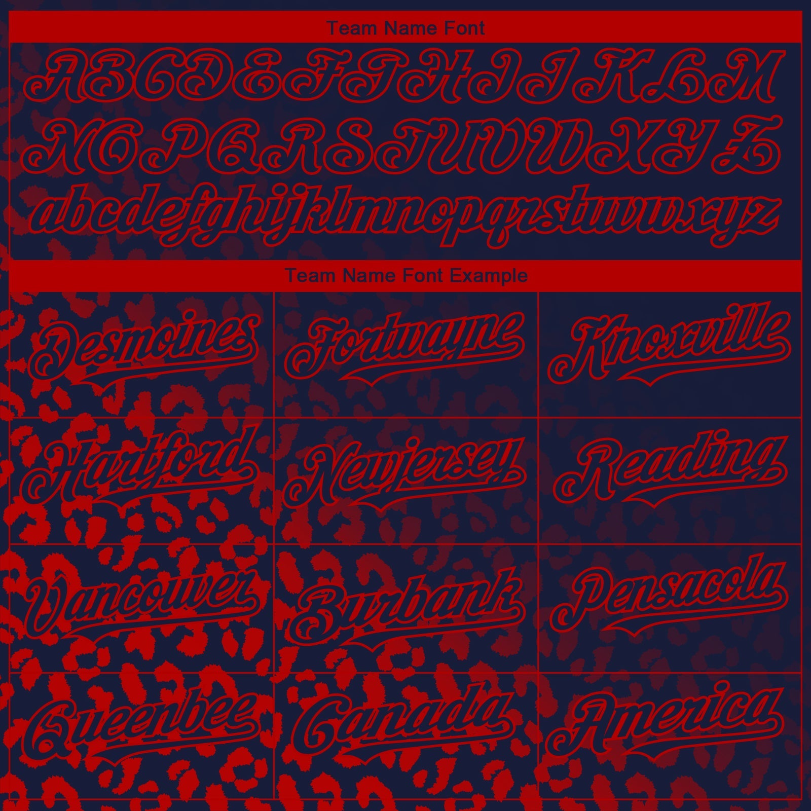 Custom Navy Red 3D Pattern Design Leopard Print Fade Fashion Authentic Baseball Jersey - Sky-Custom