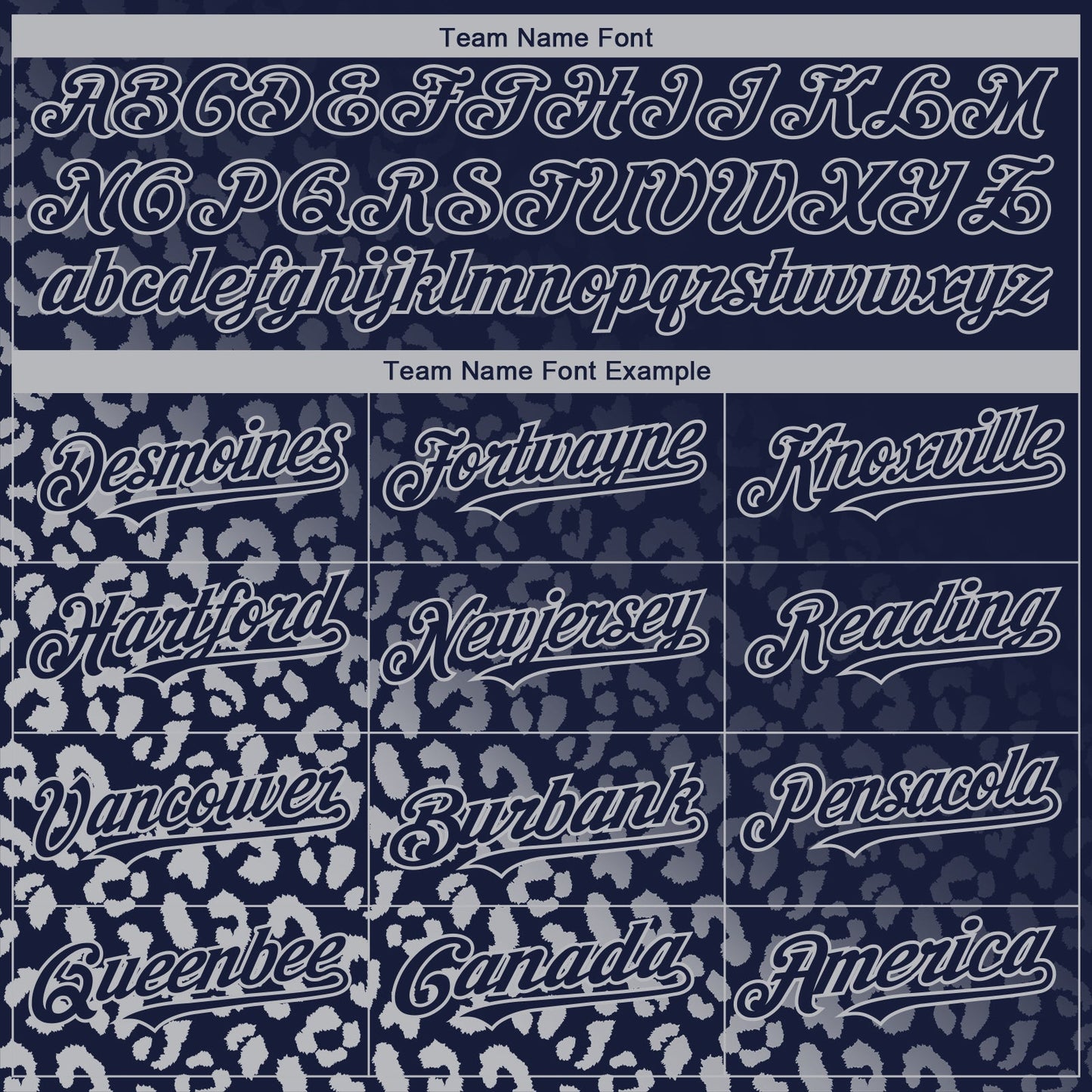 Custom Navy Gray 3D Pattern Design Leopard Print Fade Fashion Authentic Baseball Jersey - Sky-Custom