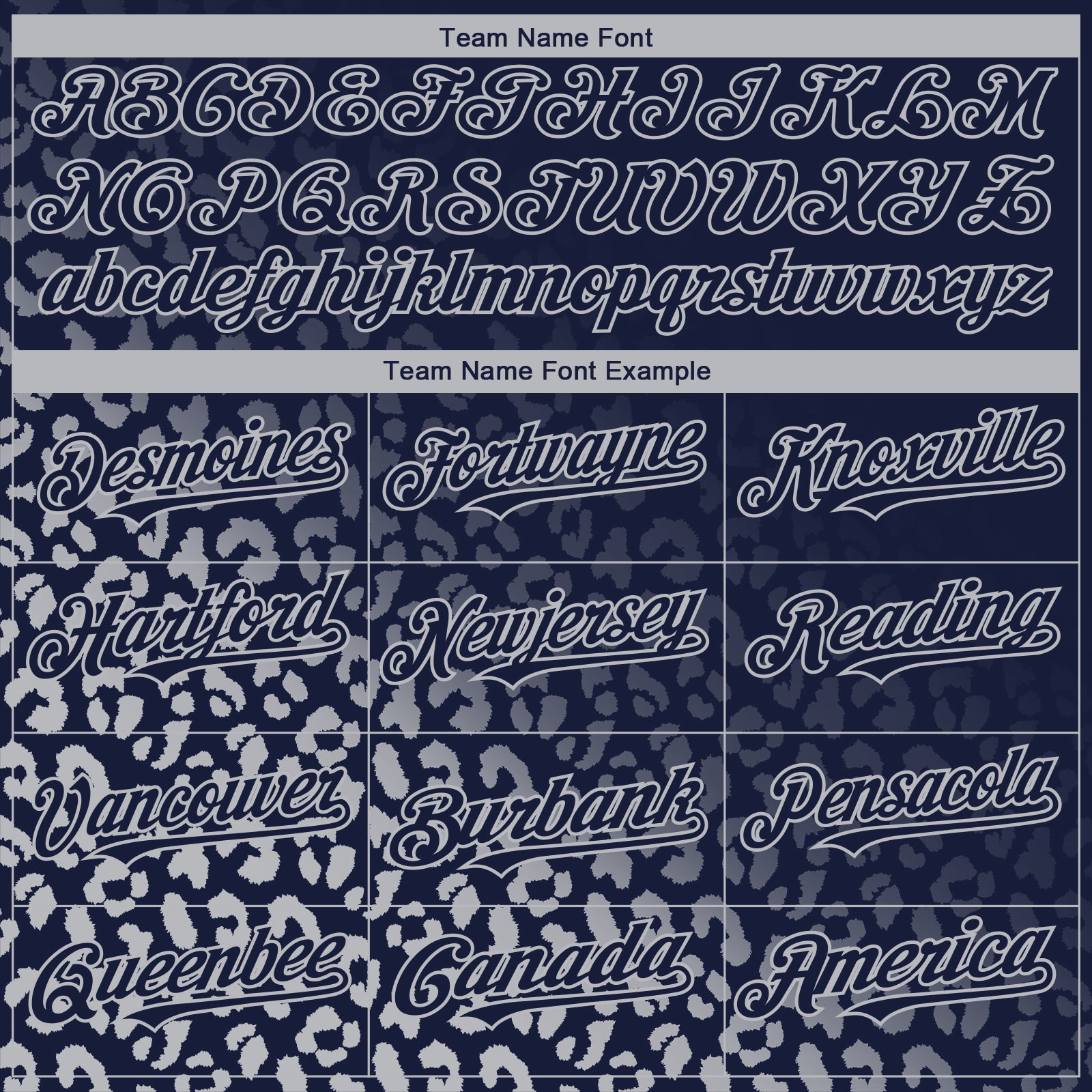 Custom Navy Gray 3D Pattern Design Leopard Print Fade Fashion Authentic Baseball Jersey - Sky-Custom