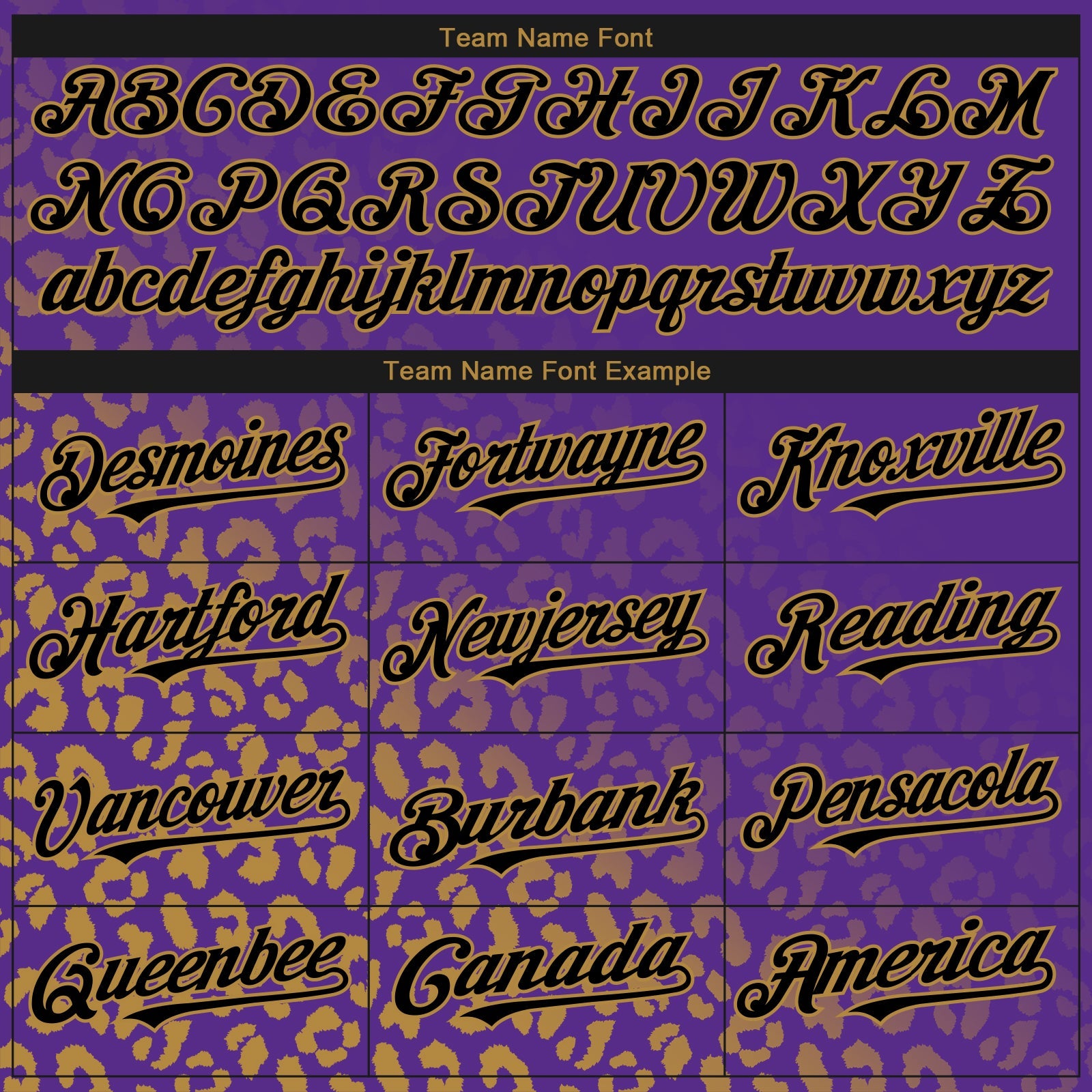 Custom Purple Black-Old Gold 3D Pattern Design Leopard Print Fade Fashion Authentic Baseball Jersey - Sky-Custom