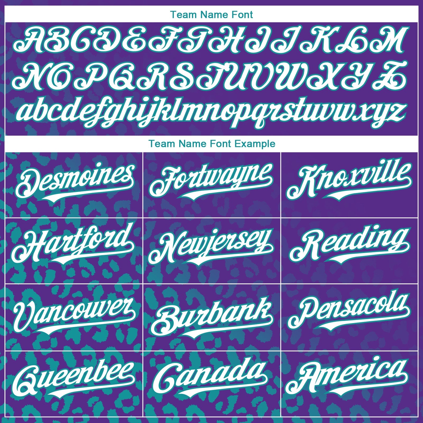 Custom Purple White-Teal 3D Pattern Design Leopard Print Fade Fashion Authentic Baseball Jersey - Sky-Custom