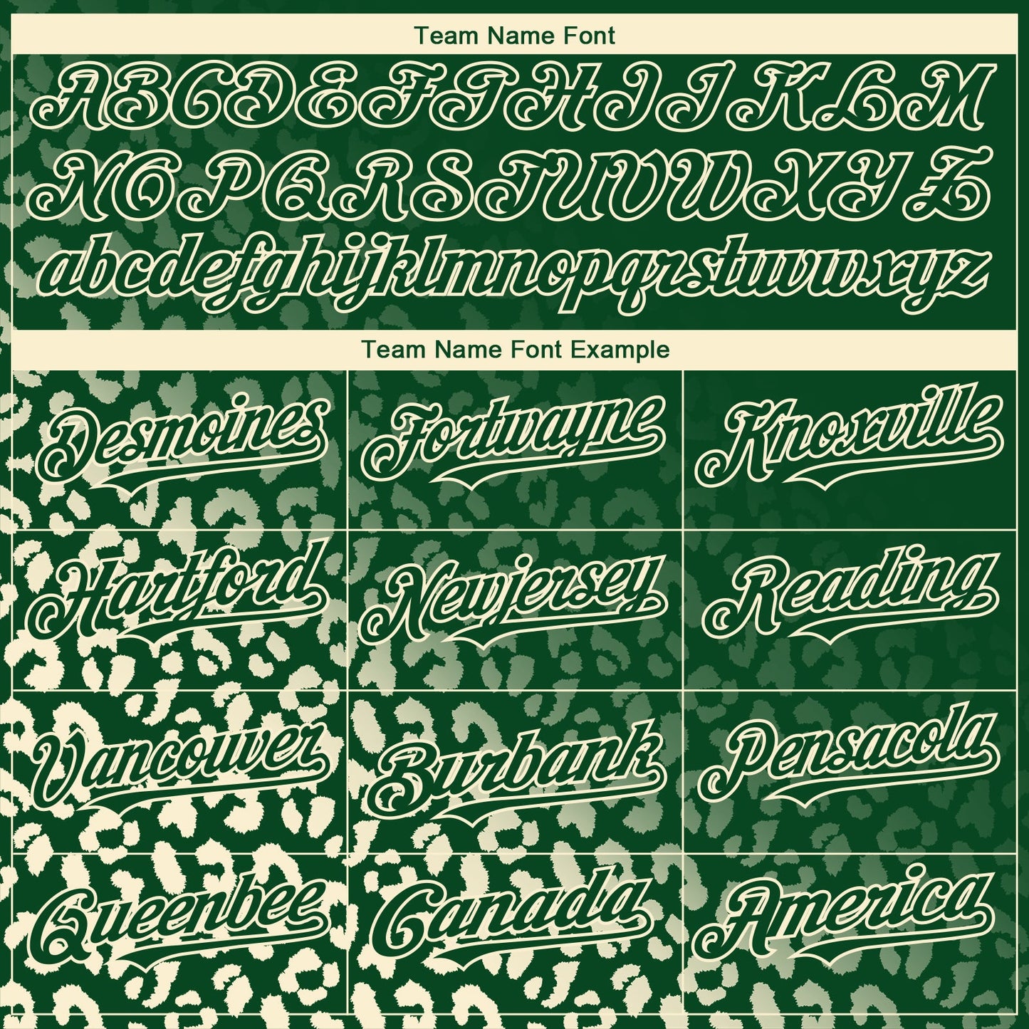 Custom Green Cream 3D Pattern Design Leopard Print Fade Fashion Authentic Baseball Jersey - Sky-Custom