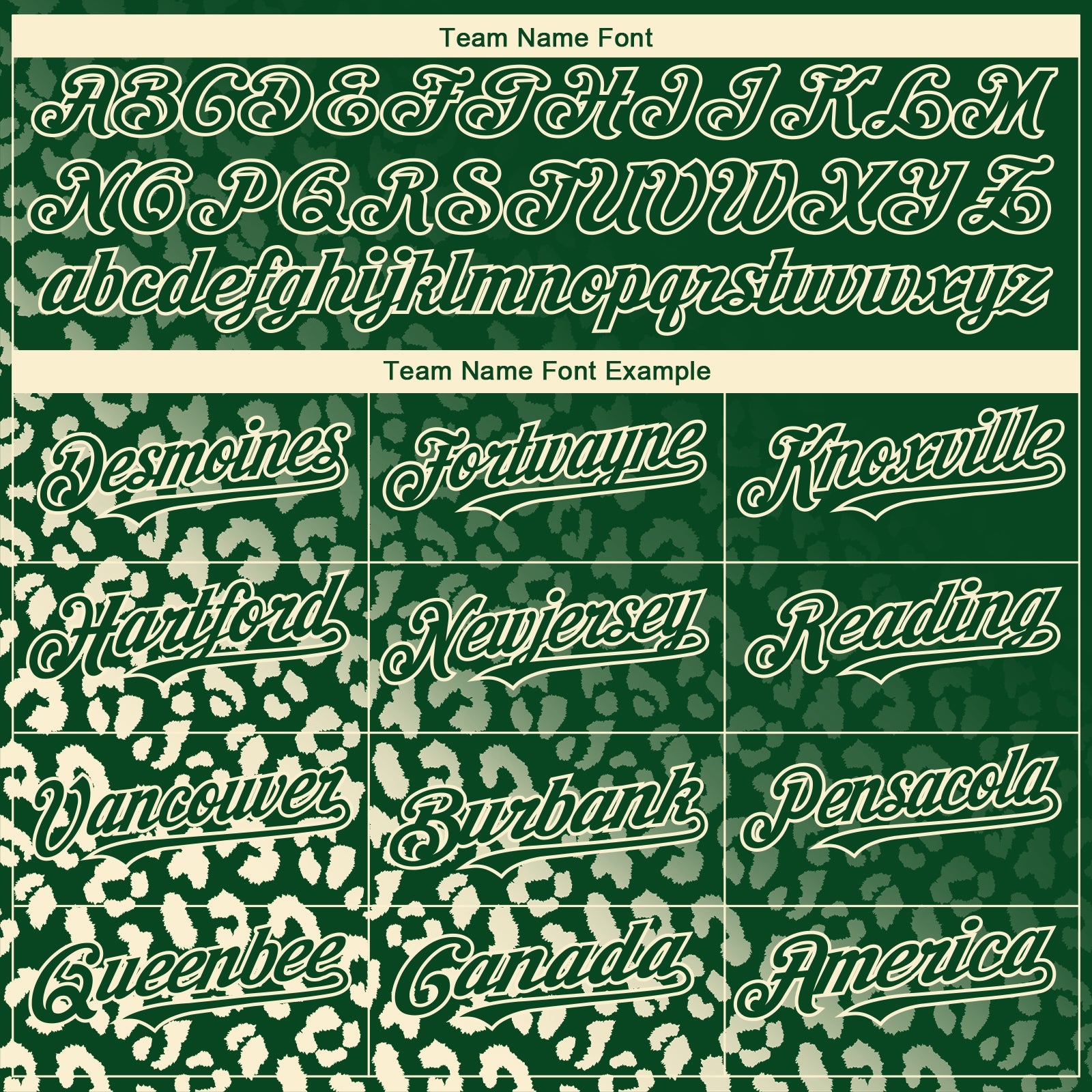 Custom Green Cream 3D Pattern Design Leopard Print Fade Fashion Authentic Baseball Jersey - Sky-Custom