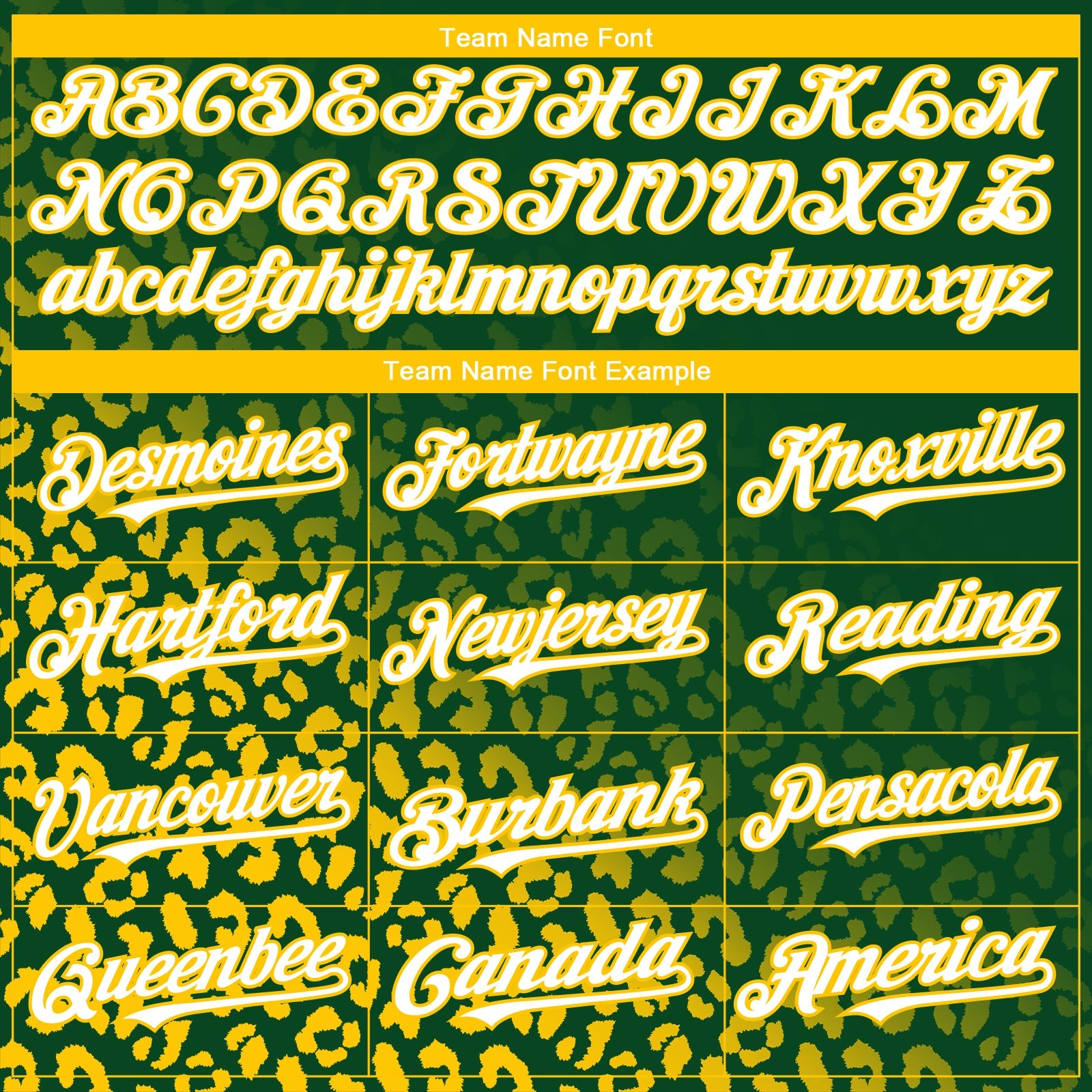 Custom Green White-Yellow 3D Pattern Design Leopard Print Fade Fashion Authentic Baseball Jersey - Sky-Custom