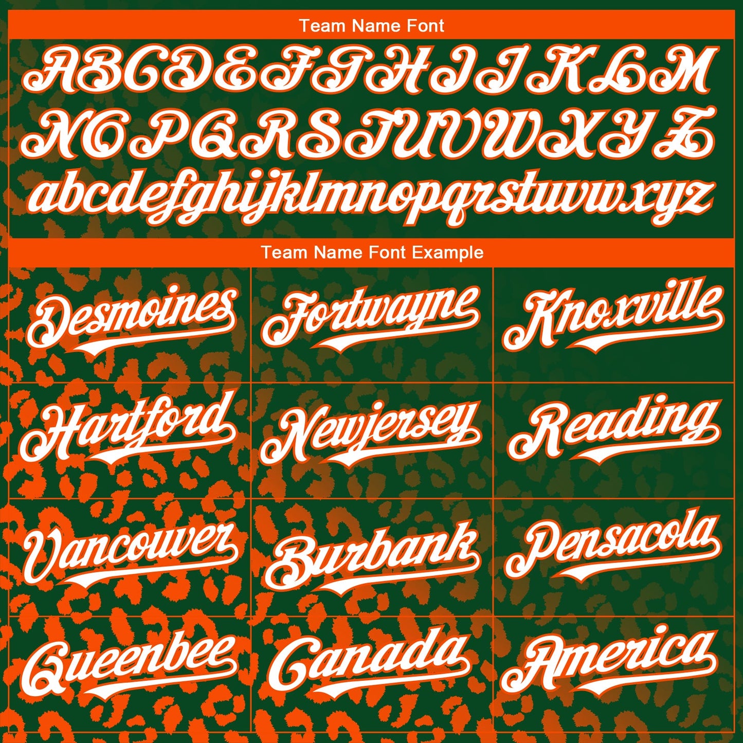 Custom Kelly Green White-Orange 3D Pattern Design Leopard Print Fade Fashion Authentic Baseball Jersey - Sky-Custom