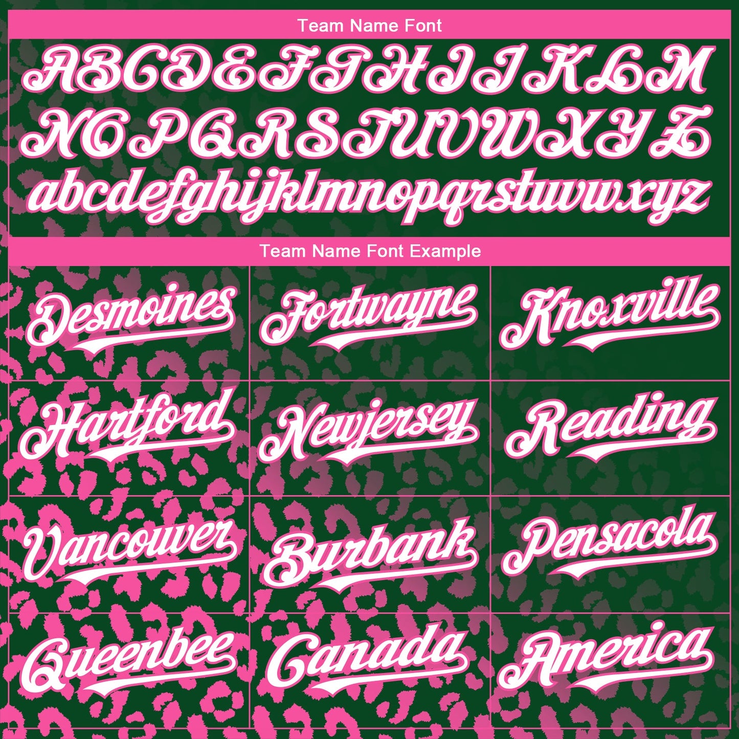 Custom Kelly Green White-Pink 3D Pattern Design Leopard Print Fade Fashion Authentic Baseball Jersey - Sky-Custom