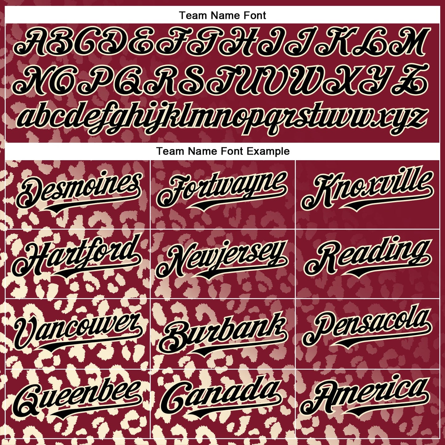 Custom Crimson Black-Cream 3D Pattern Design Leopard Print Fade Fashion Authentic Baseball Jersey - Sky-Custom