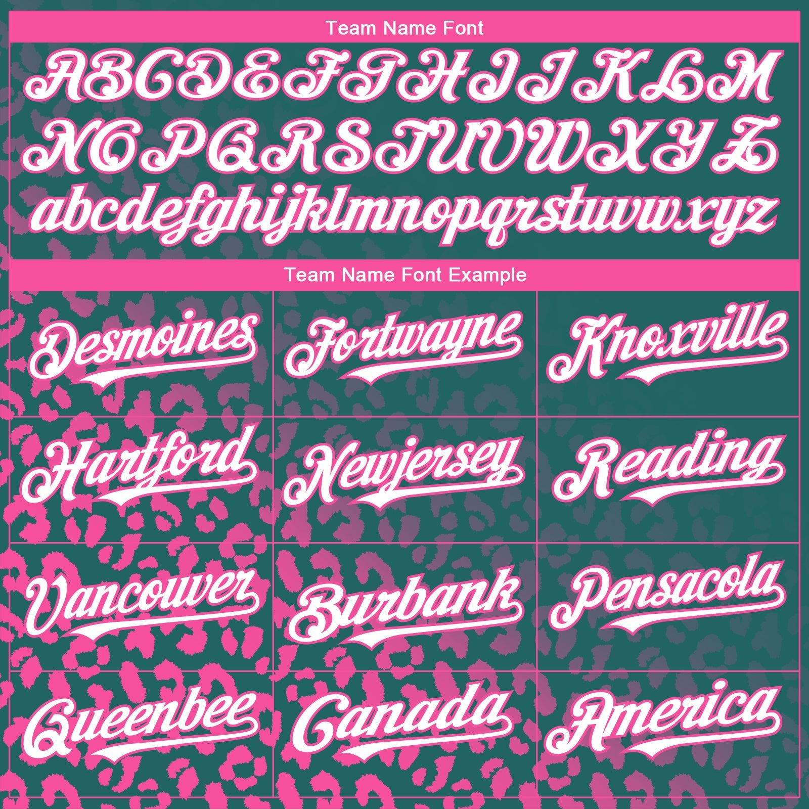 Custom Teal White-Pink 3D Pattern Design Leopard Print Fade Fashion Authentic Baseball Jersey - Sky-Custom