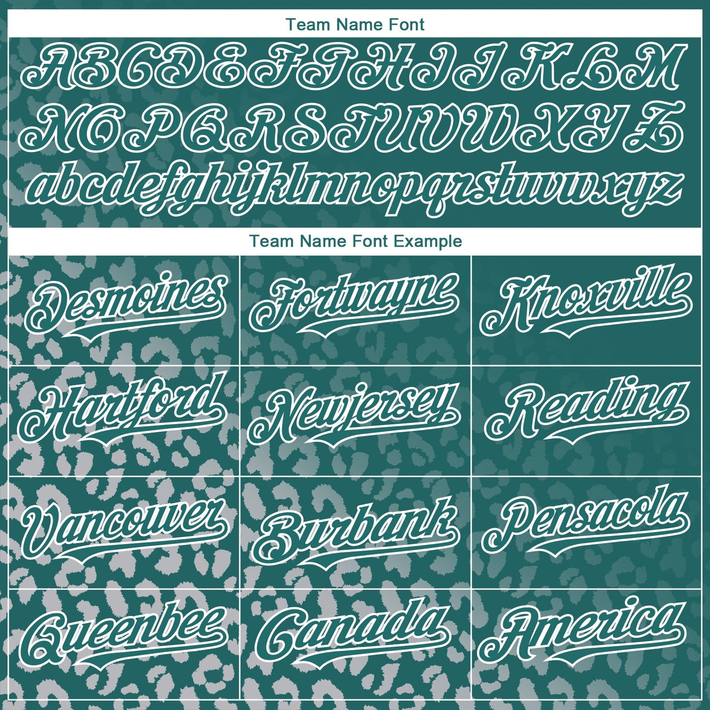 Custom Teal White 3D Pattern Design Leopard Print Fade Fashion Authentic Baseball Jersey - Sky-Custom