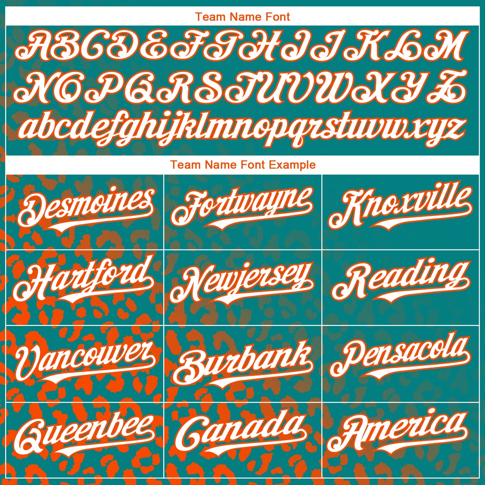 Custom Aqua White-Orange 3D Pattern Design Leopard Print Fade Fashion Authentic Baseball Jersey - Sky-Custom