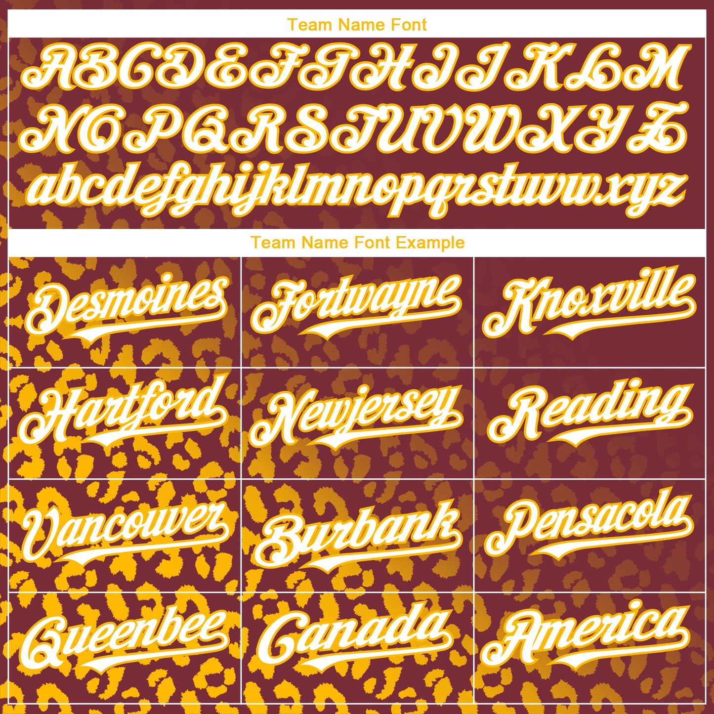 Custom Burgundy White-Gold 3D Pattern Design Leopard Print Fade Fashion Authentic Baseball Jersey - Sky-Custom