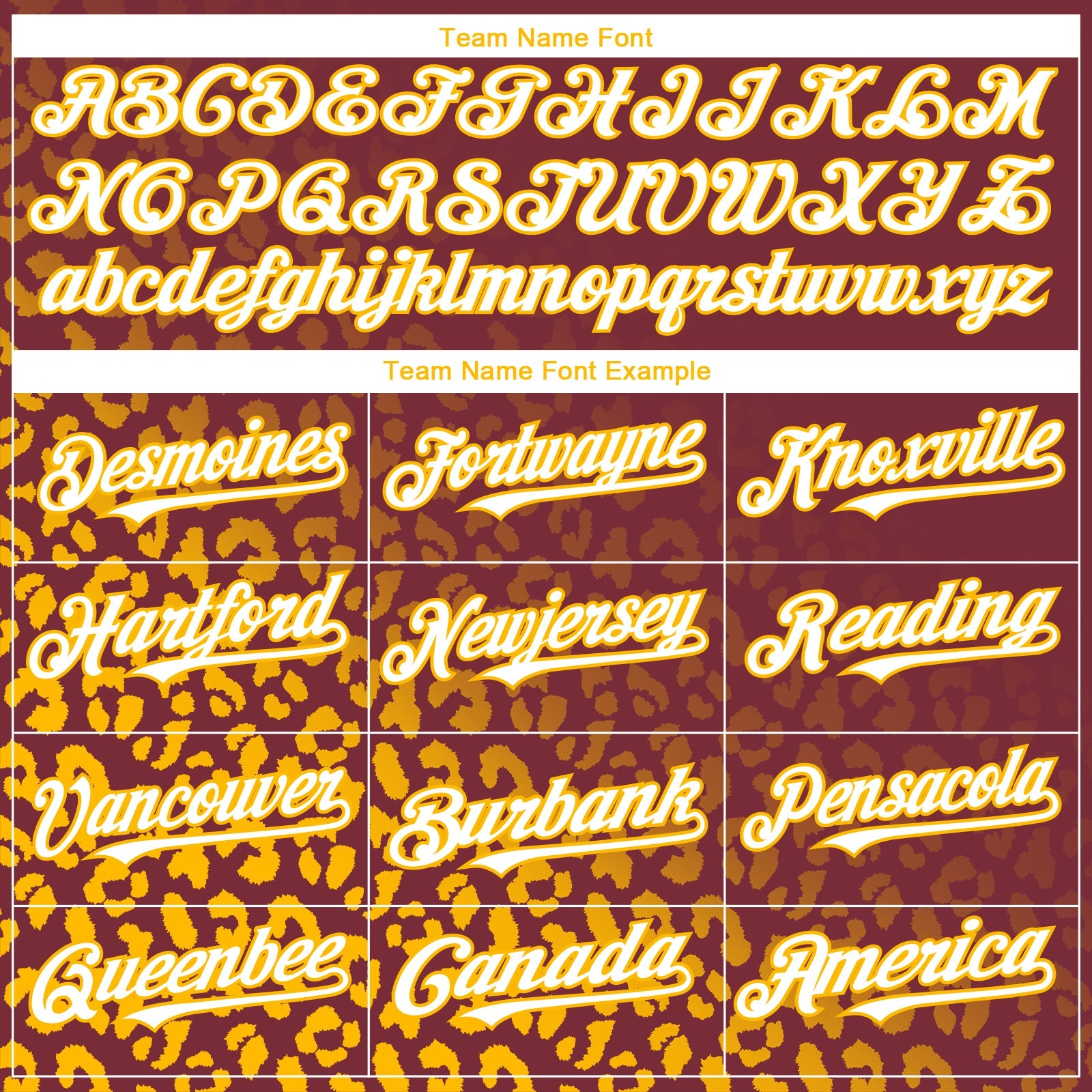 Custom Burgundy White-Gold 3D Pattern Design Leopard Print Fade Fashion Authentic Baseball Jersey - Sky-Custom