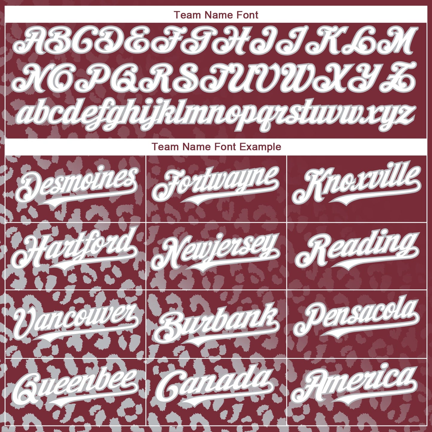 Custom Burgundy White-Gray 3D Pattern Design Leopard Print Fade Fashion Authentic Baseball Jersey - Sky-Custom