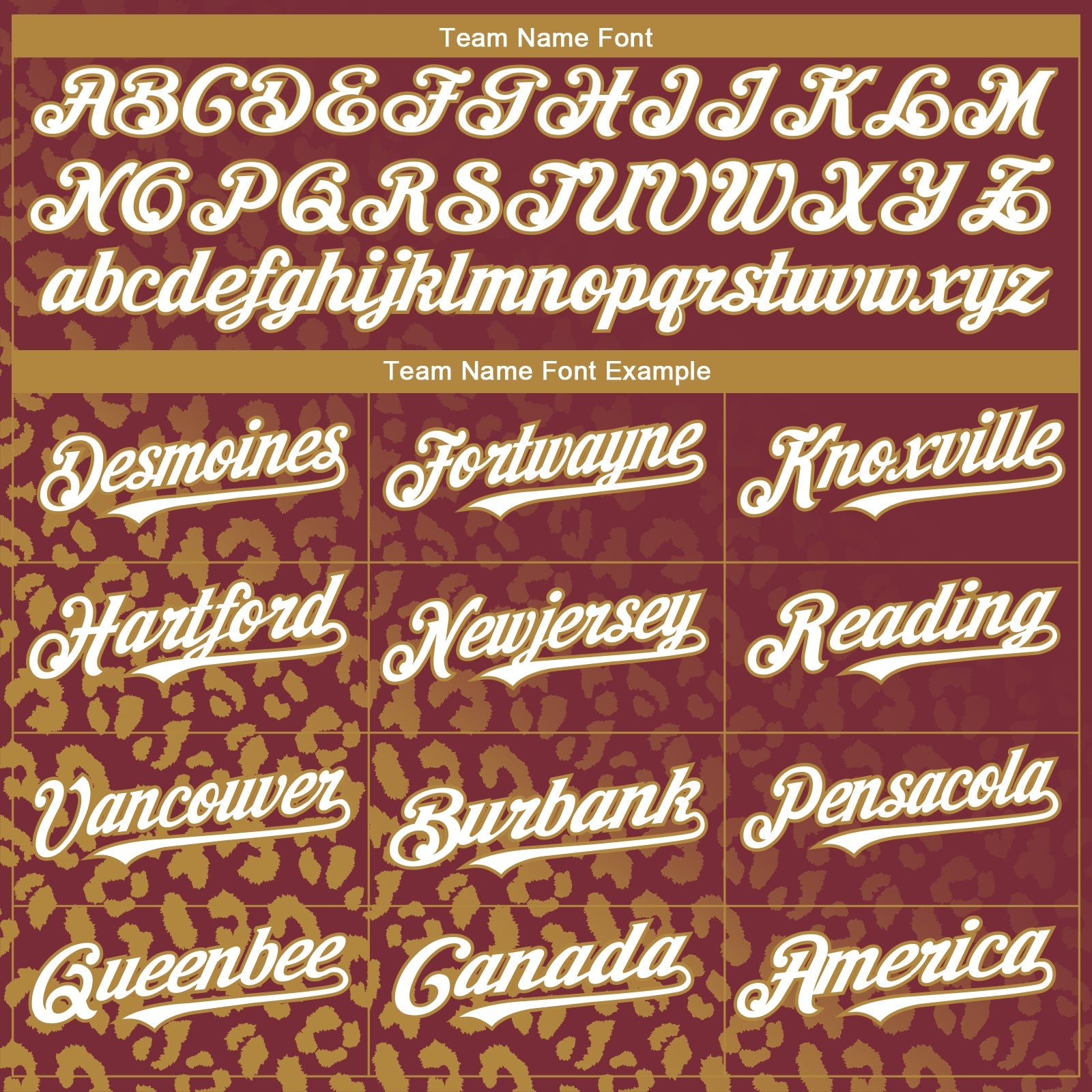 Custom Burgundy White-Old Gold 3D Pattern Design Leopard Print Fade Fashion Authentic Baseball Jersey - Sky-Custom