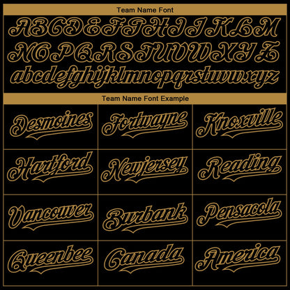 Custom Black Old Gold 3D American Flag Skull Patriotic Authentic Baseball Jersey - Sky-Custom