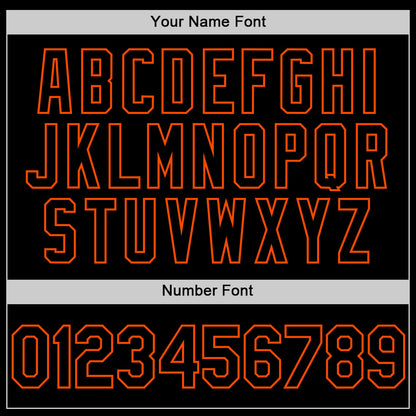 Custom Black Orange Line Authentic Baseball Jersey - Sky-Custom