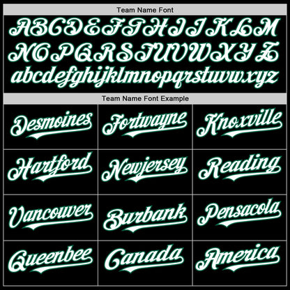 Custom Black White-Kelly Green Line Authentic Baseball Jersey - Sky-Custom