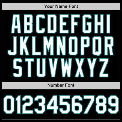Custom Black White-Teal Line Authentic Baseball Jersey - Sky-Custom