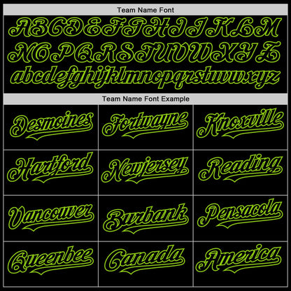 Custom Black Neon Green Line Authentic Baseball Jersey - Sky-Custom