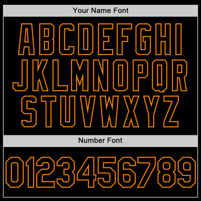 Custom Black Bay Orange Line Authentic Baseball Jersey - Sky-Custom