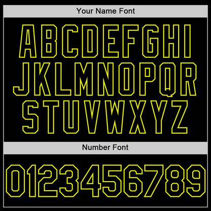 Custom Black Neon Yellow Line Authentic Baseball Jersey - Sky-Custom