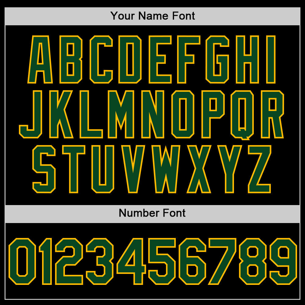 Custom Black Green-Gold Line Authentic Baseball Jersey - Sky-Custom