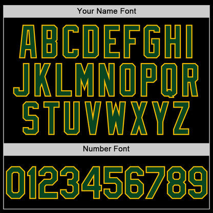 Custom Black Green-Gold Line Authentic Baseball Jersey - Sky-Custom