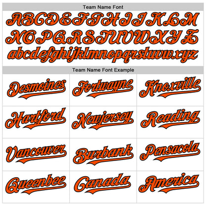Custom White Orange-Black Line Authentic Baseball Jersey - Sky-Custom