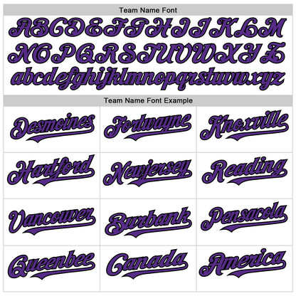 Custom White Purple-Black Line Authentic Baseball Jersey - Sky-Custom