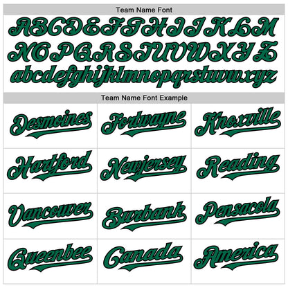 Custom White Kelly Green-Black Line Authentic Baseball Jersey - Sky-Custom