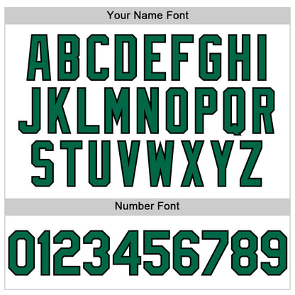 Custom White Kelly Green-Black Line Authentic Baseball Jersey - Sky-Custom