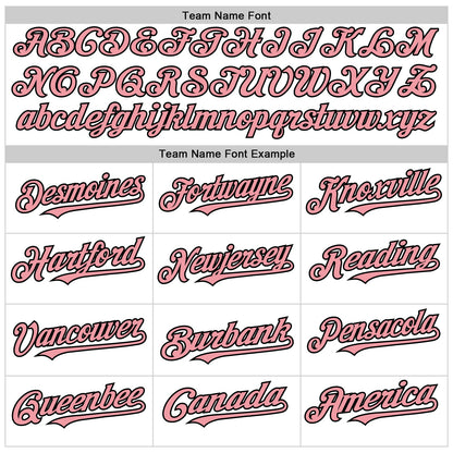 Custom White Medium Pink-Black Line Authentic Baseball Jersey - Sky-Custom