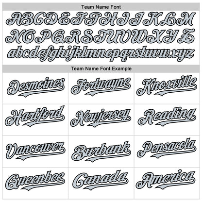 Custom White Silver-Black Line Authentic Baseball Jersey - Sky-Custom