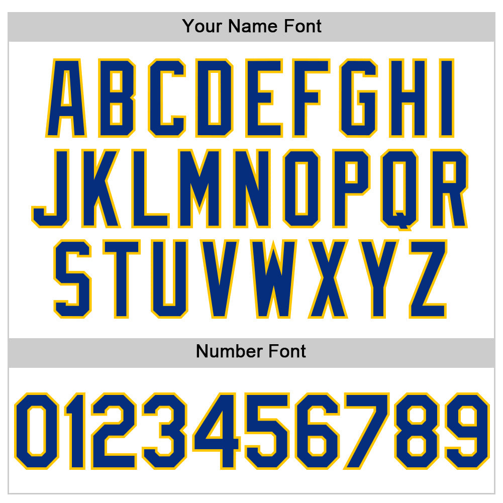 Custom White Royal-Yellow Line Authentic Baseball Jersey - Sky-Custom
