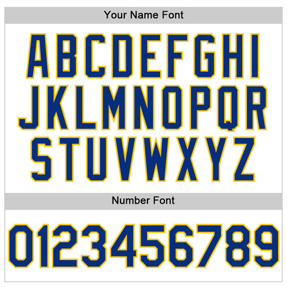 Custom White Royal-Yellow Line Authentic Baseball Jersey - Sky-Custom