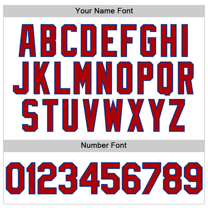 Custom White Red-Royal Line Authentic Baseball Jersey - Sky-Custom