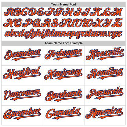 Custom White Orange-Royal Line Authentic Baseball Jersey - Sky-Custom