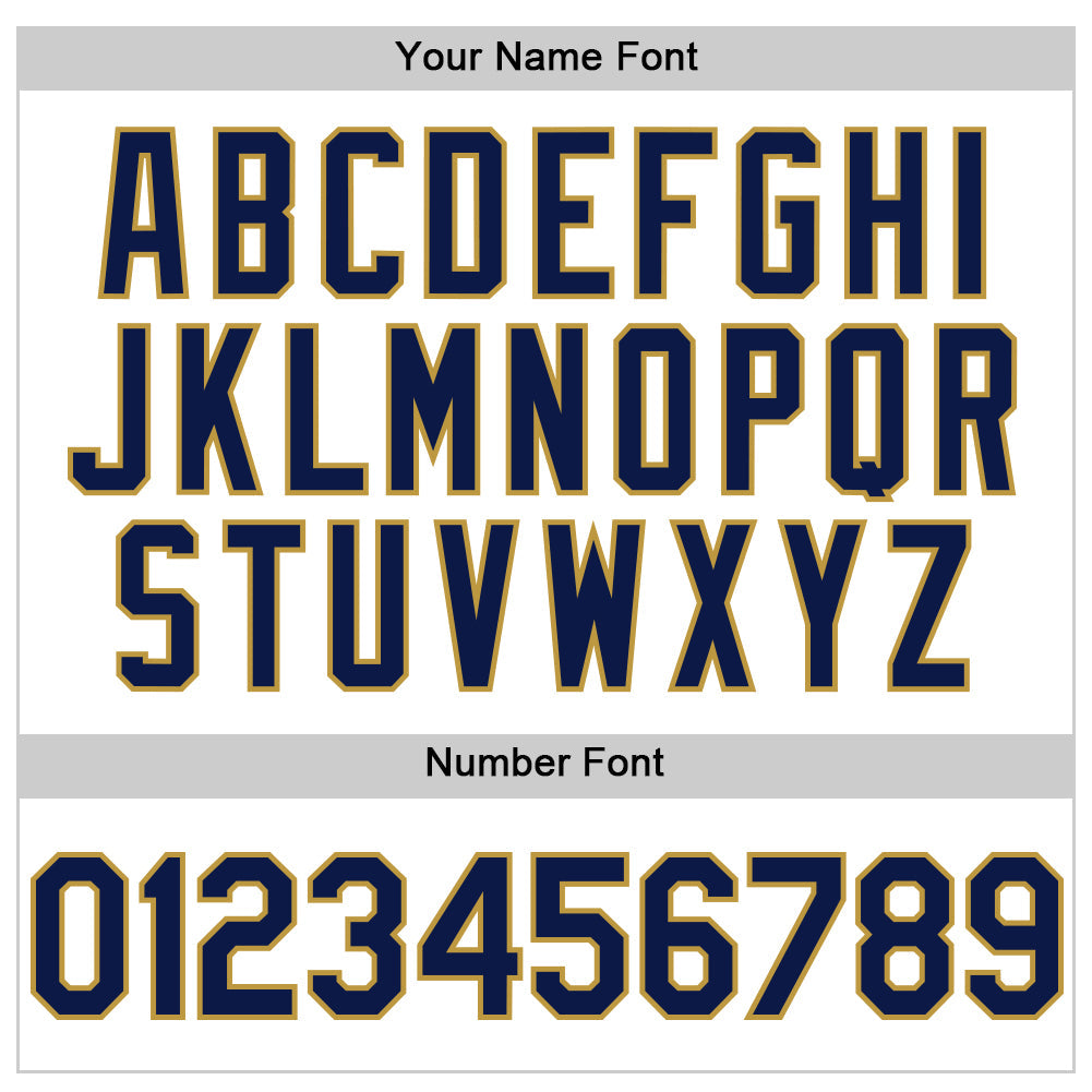 Custom White Navy-Old Gold Line Authentic Baseball Jersey - Sky-Custom