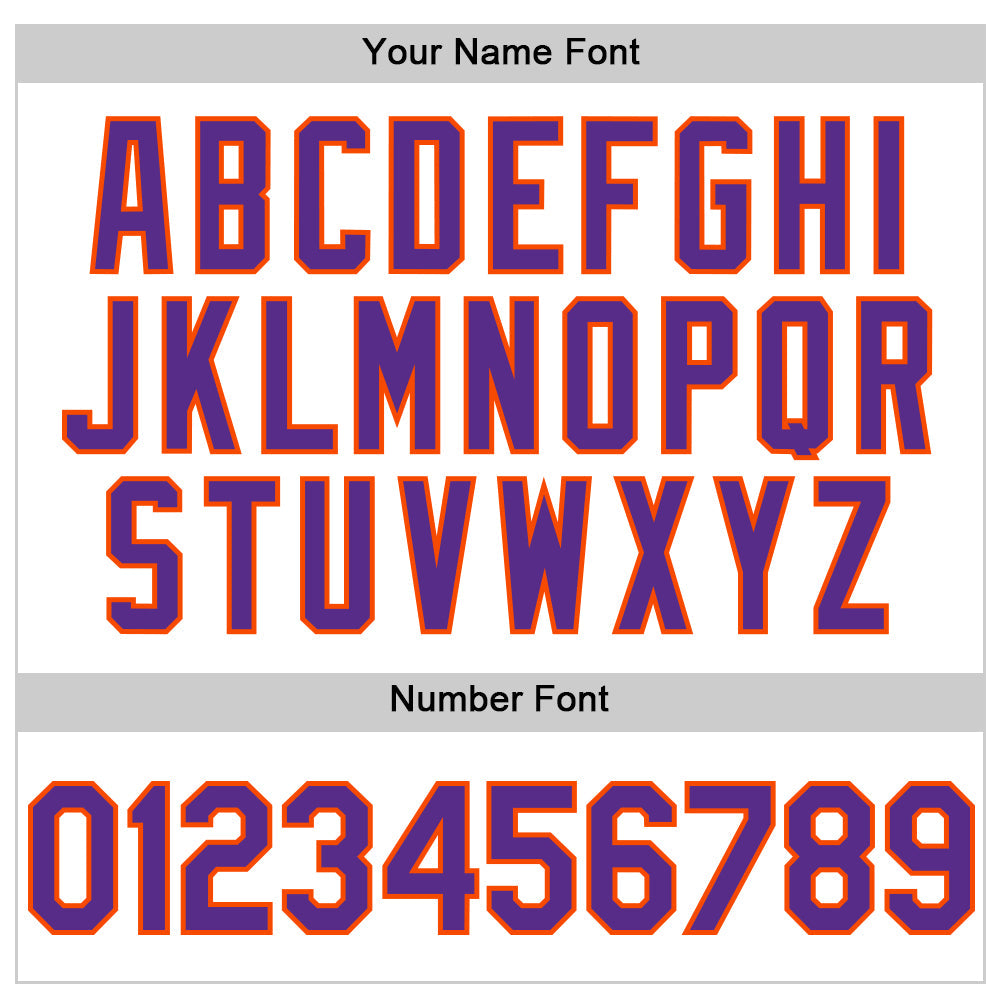 Custom White Purple-Orange Line Authentic Baseball Jersey - Sky-Custom