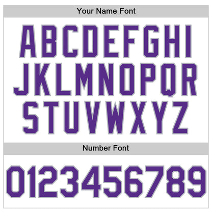 Custom White Purple-Gray Line Authentic Baseball Jersey - Sky-Custom