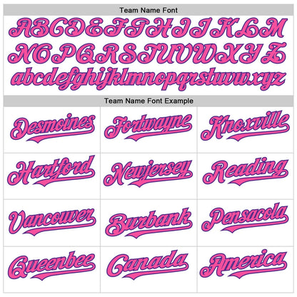 Custom White Purple-Pink Line Authentic Baseball Jersey - Sky-Custom