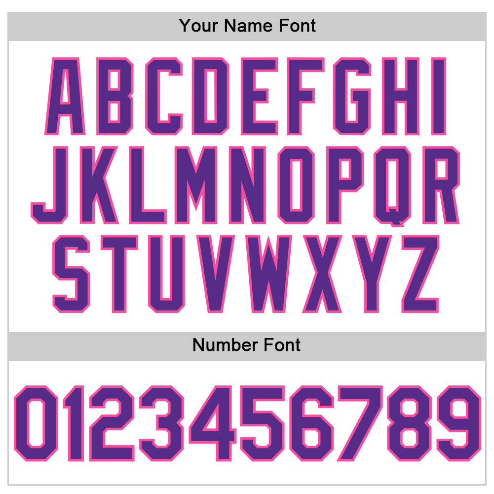 Custom White Purple-Pink Line Authentic Baseball Jersey - Sky-Custom