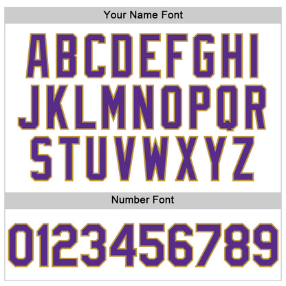 Custom White Purple-Old Gold Line Authentic Baseball Jersey - Sky-Custom