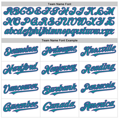 Custom White Purple-Teal Line Authentic Baseball Jersey - Sky-Custom