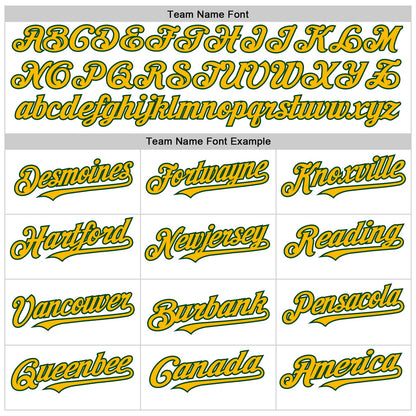 Custom White Green-Gold Line Authentic Baseball Jersey - Sky-Custom