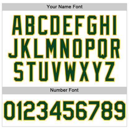 Custom White Green-Gold Line Authentic Baseball Jersey - Sky-Custom