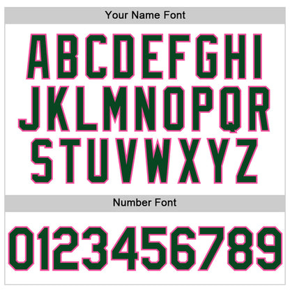 Custom White Green-Pink Line Authentic Baseball Jersey - Sky-Custom