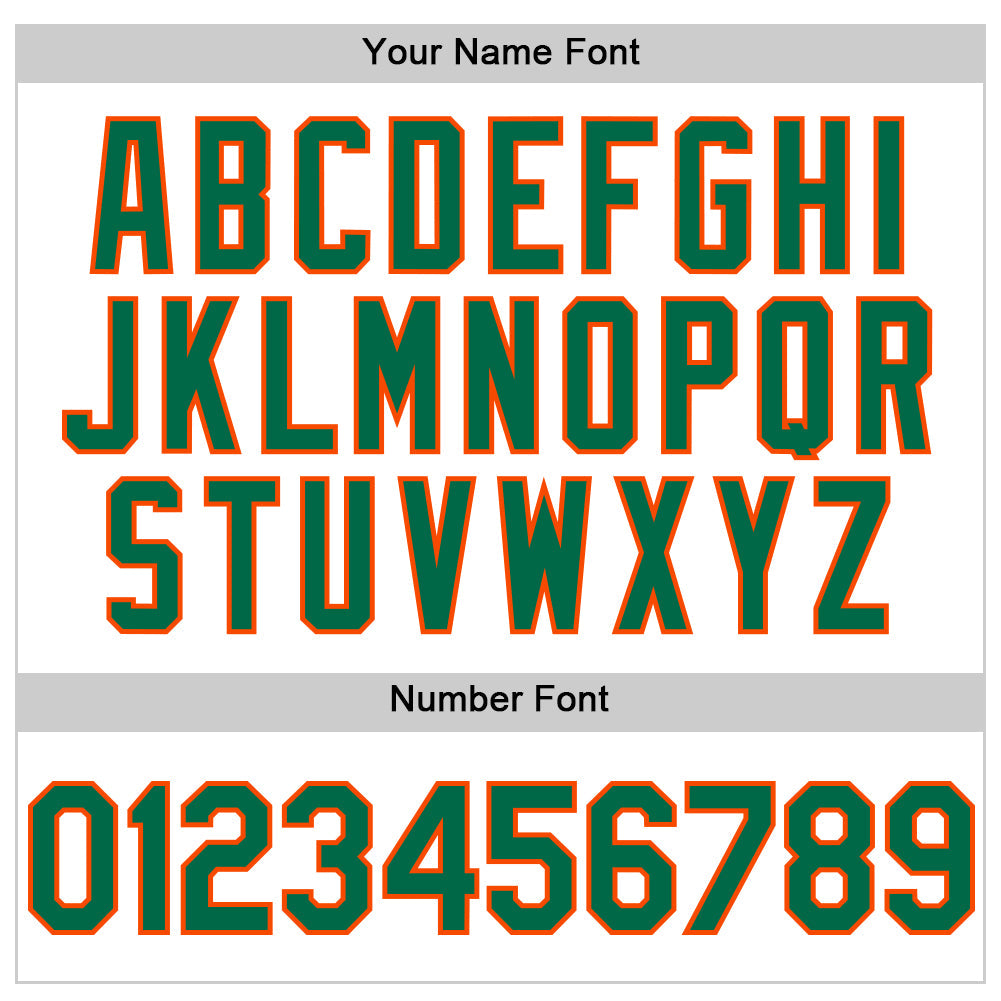 Custom White Kelly Green-Orange Line Authentic Baseball Jersey - Sky-Custom